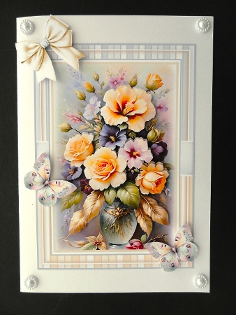 Summer Petunia With Set Of 3 Card Fronts by Valerie Spowart