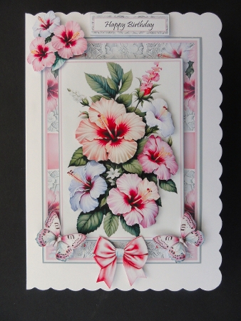 Beautiful Hibiscus With Set Of 3 Card Fronts by Valerie Spowart