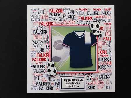 A4 Falkirk FC backing paper by Valerie Spowart
