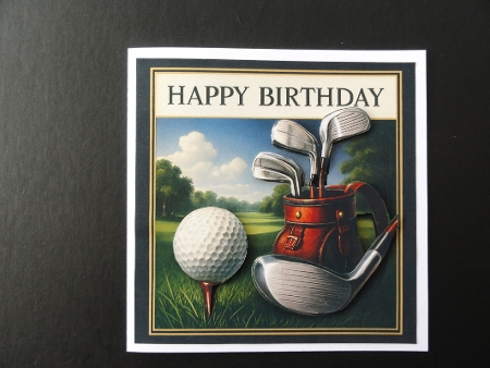 Golfing Birthday Wishes Quick Card 3 by Valerie Spowart