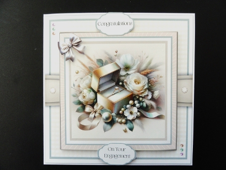 Engagement Florals - 8x8 Card Front Bumper Kit by Valerie Spowart
