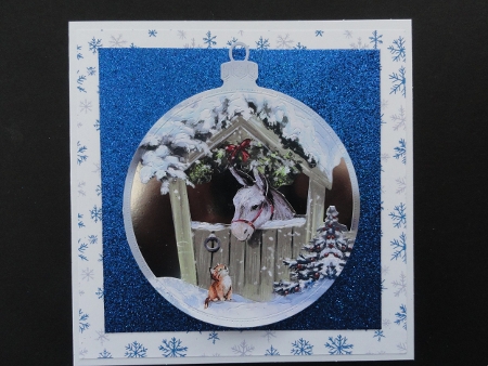 8x8 Blue Christmas Card Fronts & Papers 1-6 by Valerie Spowart