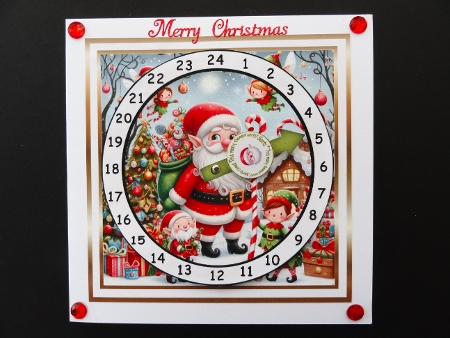 advent calendar card  3 santa by Valerie Spowart