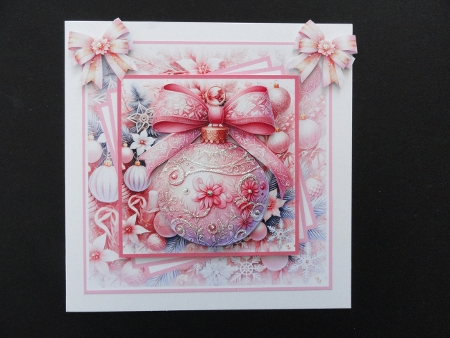 Christmas Baubles Pink #2 Mini Kit 7x7 by Valerie Spowart