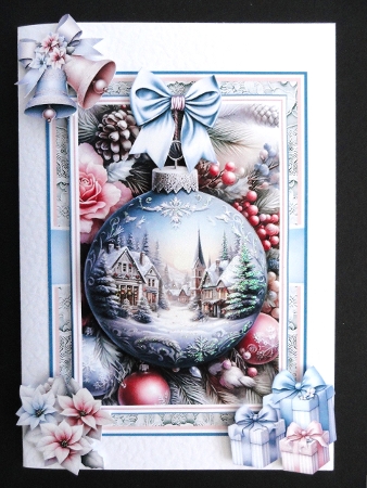 Festive Baubles With Set Of 4 Toppers by Valerie Spowart
