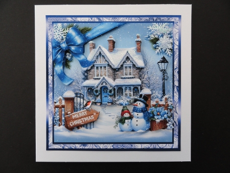 blue framed christmas 2 by Valerie Spowart