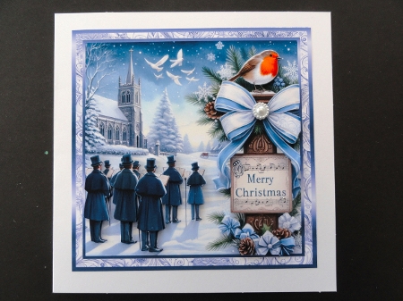blue framed christmas 8 by Valerie Spowart