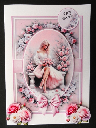 Pretty In Pink With Set Of 4 Toppers by Valerie Spowart