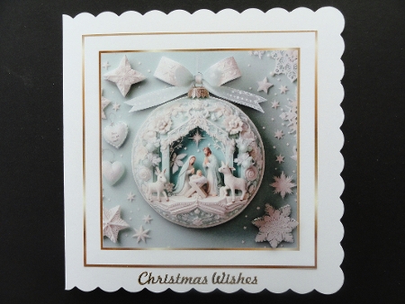 some christmas extras green nativity by Valerie Spowart