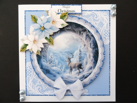 Reindeer Rounds in Blue 4 by Valerie Spowart