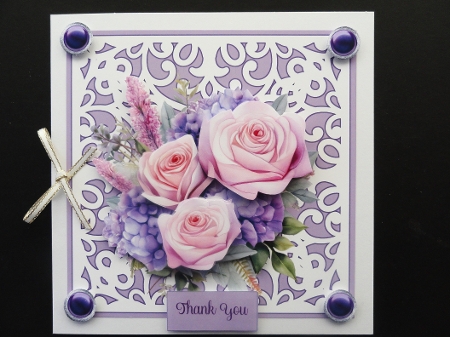 Lilac Bouquet 7 x 7 Card by Valerie Spowart
