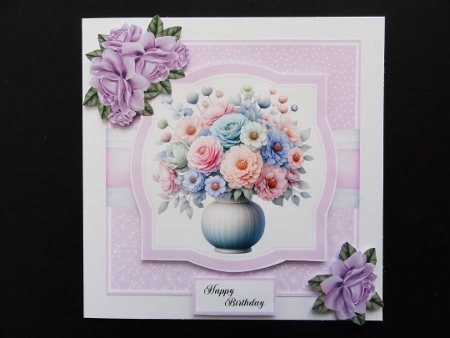 Vase of Flowers Card Front & Topper Kit by Valerie Spowart