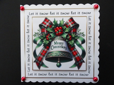 Let it snow tartan bells by Valerie Spowart