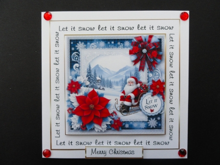 Let it snow santa1 by Valerie Spowart