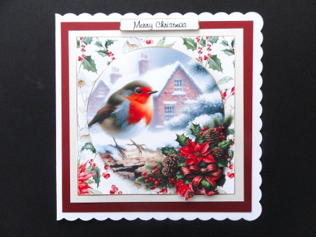delightful  Christmas robin 2 by Valerie Spowart
