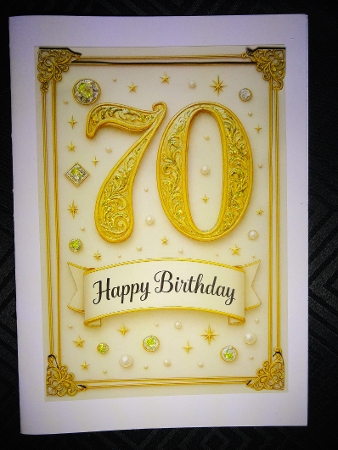 Birthday Age Card A4 – 70th by Valerie Spowart