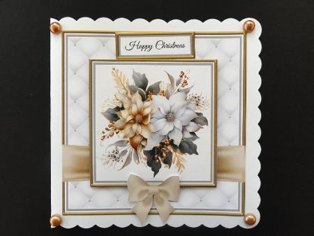 Gold & Silver Poinsettia Card Front & Topper Kit by Valerie Spowart