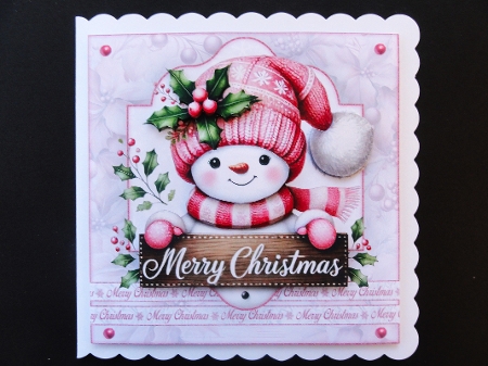 Pink Snowman Mini Kit by Valerie Spowart