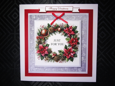  Christmas Wreath Card Front by Valerie Spowart