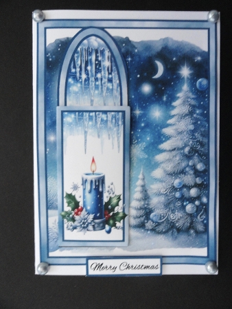 Bookmark card Christmas candle by Valerie Spowart