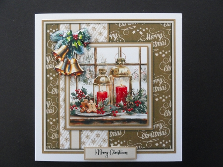 Golden Christmas Latern 1 - Mini Kit 6x6  by Valerie Spowart
