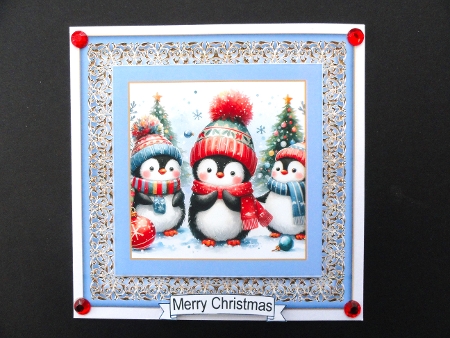 Christmas Penguins 1 by Valerie Spowart