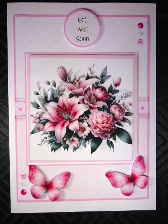 Pink Blooms of Elegance - 5x7 Version by Valerie Spowart
