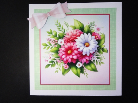 2 X 7 X 7 Pink and White Daisy Theme Toppers. by Valerie Spowart
