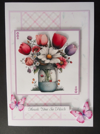 Whimsical Floral Mason Jars - 5x7 Version by Valerie Spowart