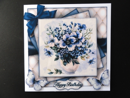 Beautiful Blue Flowers Mini Kit 2 7X7 by Valerie Spowart
