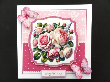 Roses 2 Card Base & Topper Kit - 6x6 by Valerie Spowart
