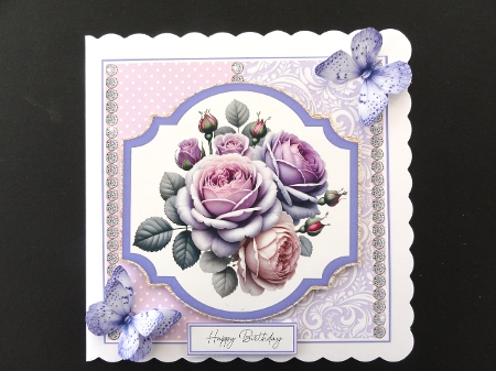 Roses 3 Card Base & Topper Kit - 6x6 by Valerie Spowart