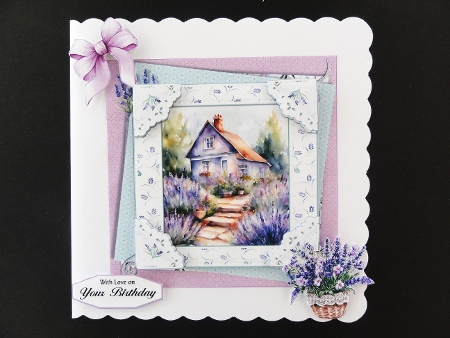 Lavender Garden 1 6x6 by Valerie Spowart