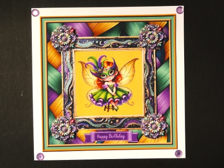Mardi Gras Card Front (7) by Valerie Spowart