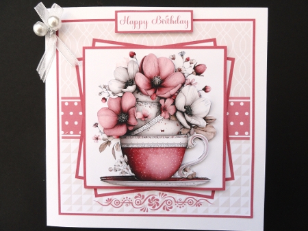 Teacups & Flowers Mini Kit 7x7 (4) *Customer Request* by Valerie Spowart