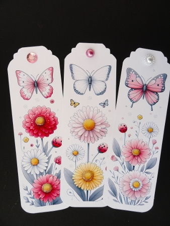 A.I. Created Bookmarks - 8x8 - 3 on a page - 400dpi Floral - CKCAID Bookmarks - 005 by Valerie Spowart