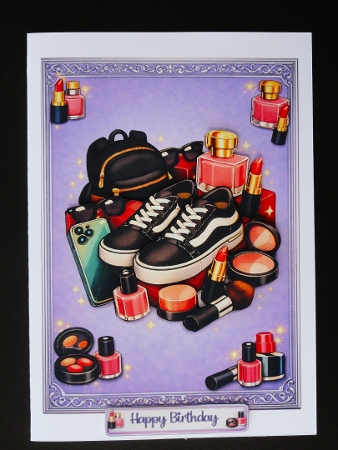 Birthday sparkle and fashion 5x7 by Valerie Spowart