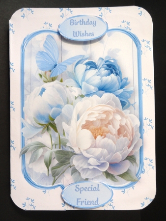 Blue Peonies - Pop-up Card Mini Kit by Valerie Spowart
