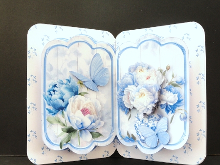 Blue Peonies - Pop-up Card Mini Kit by Valerie Spowart
