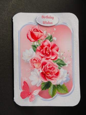 Deep Pink Posy - Pop-up Card Mini Kit by Valerie Spowart