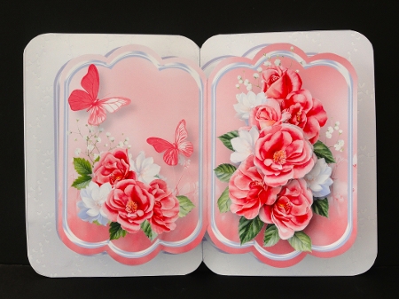 Deep Pink Posy - Pop-up Card Mini Kit by Valerie Spowart