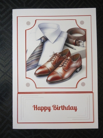 Mens Clothes Birthday 5 X 7 Card Front. by Valerie Spowart