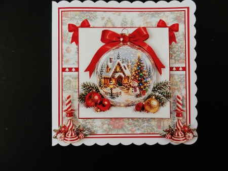 Minikit Christmas Village in a Glassboll by Valerie Spowart