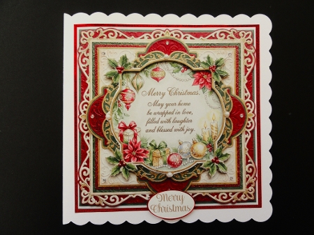 Merry Christmas 7 x 7 Shaped Card by Valerie Spowart