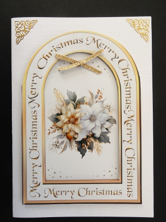 Arch card White Poinsettias by Valerie Spowart