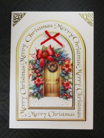 Arch card Christmas door by Valerie Spowart