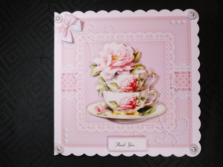 Vintage Pink  Teacusp 7x7 Mini Kit by Valerie Spowart