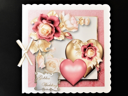 Wedding Anniversary Metallic Greetings / Mini Toppers 3 by Valerie Spowart
