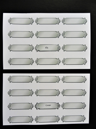 Metallic Blank Greetings Text Plates by Valerie Spowart