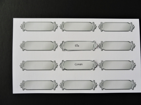 Metallic Blank Greetings Text Plates by Valerie Spowart